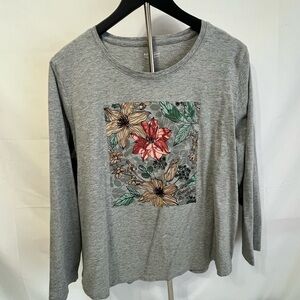 Northern Reflections Women’s Floral Print 3/4 Sleeve Top